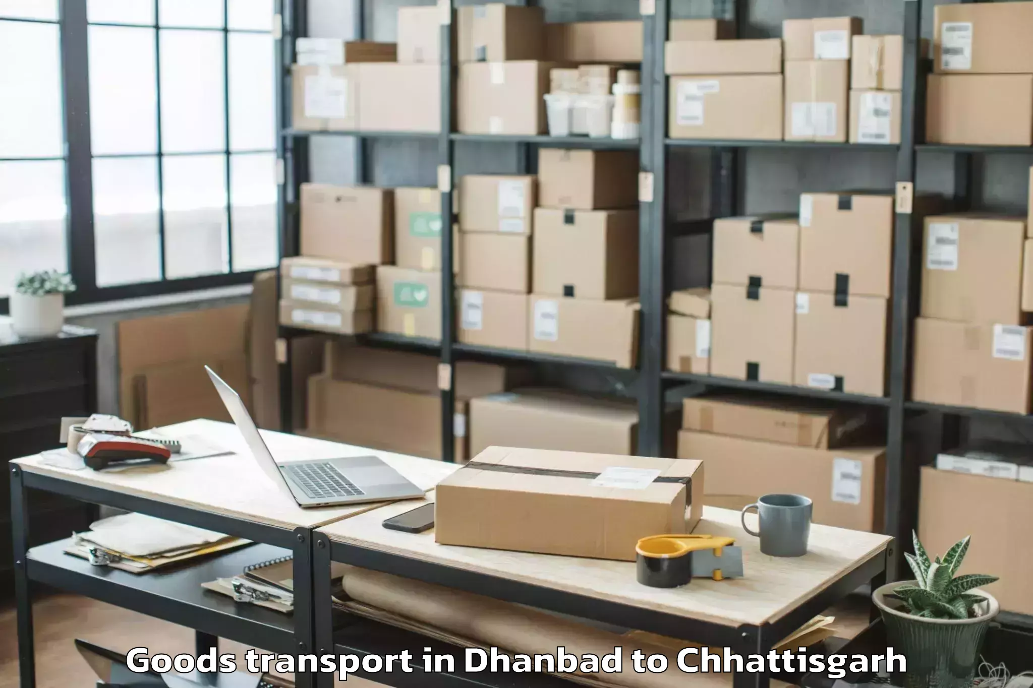 Dhanbad to Mainpur Goods Transport Booking